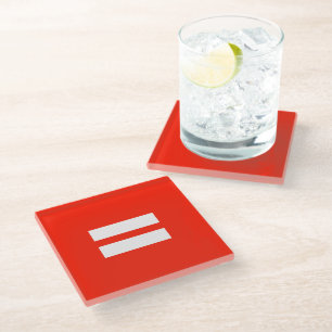 Dessous-de-verre En Verre Drapeau de l'égalité