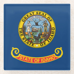 Dessous-de-verre En Verre Drapeau de l'État de l'Idaho