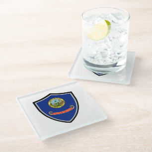 Dessous-de-verre En Verre Drapeau de l'Idaho
