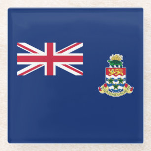 Dessous-de-verre En Verre Drapeau des îles Caïmans