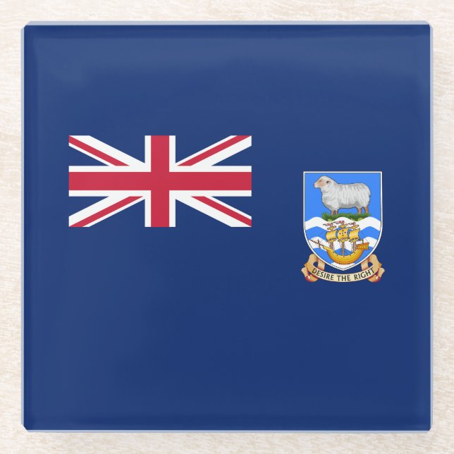 Dessous-de-verre En Verre Drapeau des îles Falkland (Devant)