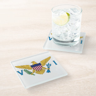 Dessous-de-verre En Verre Drapeau des îles Vierges américaines