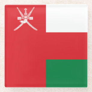Dessous-de-verre En Verre Drapeau d'Oman