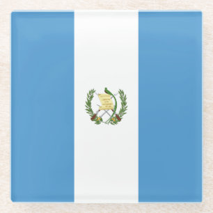 Dessous-de-verre En Verre Drapeau du Guatemala