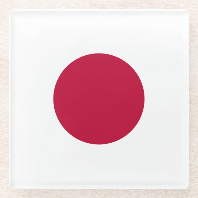 Dessous-de-verre En Verre Drapeau du Japon (Devant)