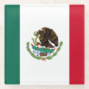Dessous-de-verre En Verre Drapeau du Mexique