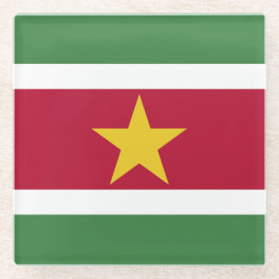 Dessous-de-verre En Verre Drapeau du Suriname