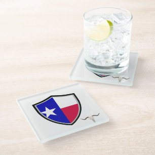 Dessous-de-verre En Verre Drapeau du Texas