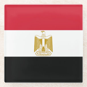 Dessous-de-verre En Verre Drapeau Égypte