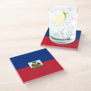 Dessous-de-verre En Verre Drapeau Haïti