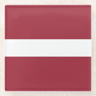 Dessous-de-verre En Verre Drapeau Lettonie
