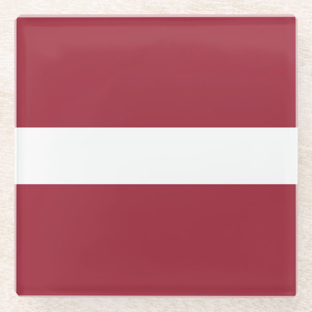 Dessous-de-verre En Verre Drapeau Lettonie (Devant)