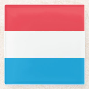 Dessous-de-verre En Verre Drapeau Luxembourg