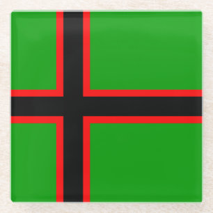 Dessous-de-verre En Verre Drapeau national de Carélie