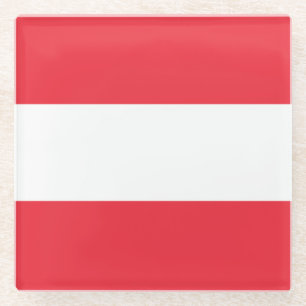 Dessous-de-verre En Verre Drapeau patriotique autrichien