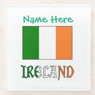 Dessous-de-verre En Verre Drapeau personnalisé de l'Irlande Patrimoine