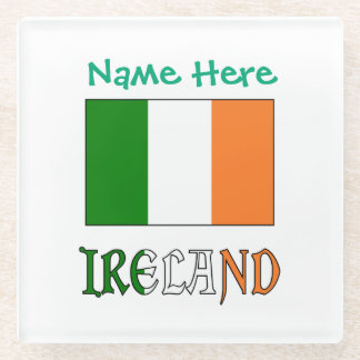 Dessous-de-verre En Verre Drapeau personnalisé de l'Irlande Patrimoine