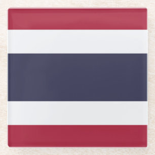 Dessous-de-verre En Verre Drapeau Thaïlande 