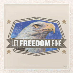 Dessous-de-verre En Verre Eagle-Laissez l'anneau de liberté
