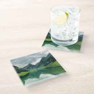 Dessous-de-verre En Verre Eau   Lac Alpes suisses