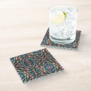 Dessous-de-verre En Verre Écailles Étincelantes