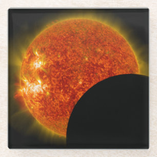 Dessous-de-verre En Verre Éclipse solaire en cours