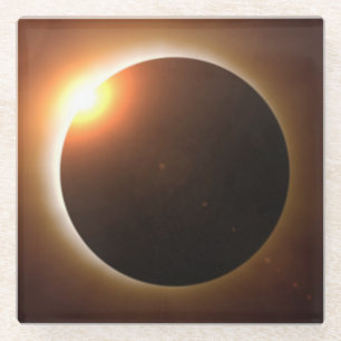 Dessous-de-verre En Verre Éclipse solaire totale