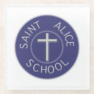 Dessous-de-verre En Verre École Saint Alice Patch traditionnel