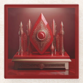 Dessous-de-verre En Verre Écran stylo Fontaine Imaginaire