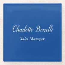 Écriture professionnelle minimaliste Nom bleu