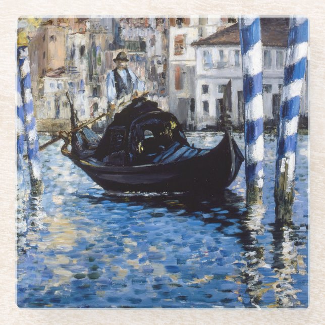 Dessous-de-verre En Verre Edouard Manet - Grand Canal, Venise (Devant)