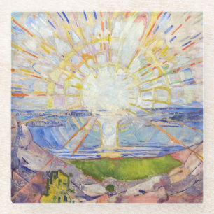 Dessous-de-verre En Verre Edvard Munch - Le Soleil 1911