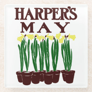 Dessous-de-verre En Verre Edward Penfield Daffodils de Harper en 1899