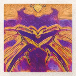 Dessous-de-verre En Verre Effet papillon