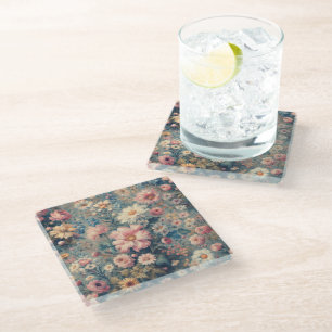 Dessous-de-verre En Verre Élégance Florale