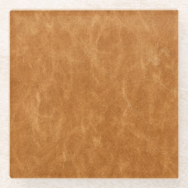 Dessous-de-verre En Verre Elégant cuir Arrière - plan Texture (Devant)