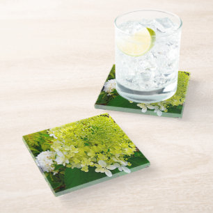 Dessous-de-verre En Verre Élégante Chartreuse Vert Limelight Hydrangea