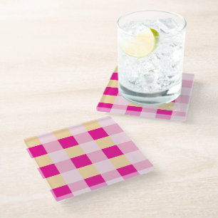 Dessous-de-verre En Verre en vichy Motif