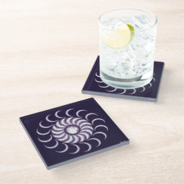 Dessous-de-verre En Verre Enfant de la lune violette