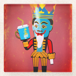 Dessous-de-verre En Verre Ensemble de Dessous de verre Nutcracker Coffee Kin