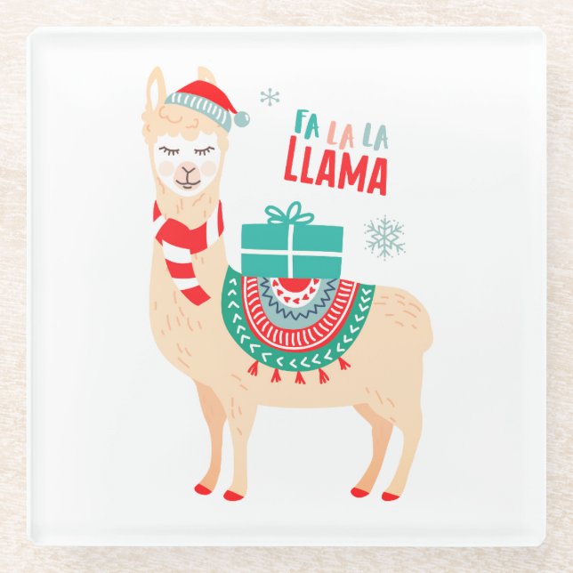 Dessous-de-verre En Verre Fa La Llama | Noël (Devant)