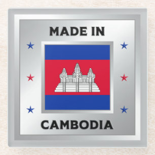 Dessous-de-verre En Verre Fabriqué au Cambodge