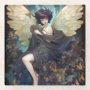 Dessous-de-verre En Verre Fairy Girl'Imaginaire Art