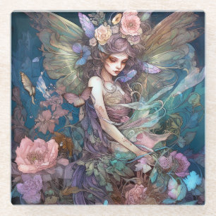 Dessous-de-verre En Verre Fairy Woman Imaginaire Art
