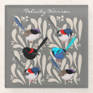 Dessous-de-verre En Verre Fairy Wrens