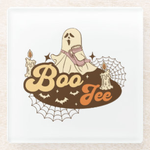 Dessous-de-verre En Verre Fantôme Boo-Jee Halloween drôle