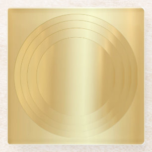 Dessous-de-verre En Verre Faux Gold Glamor Blank Modèle Personnalisé Élégant