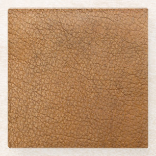 Dessous-de-verre En Verre faux look en cuir