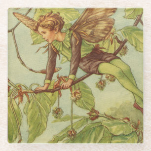 Dessous-de-verre En Verre Fée d'arbre de hêtre par le studio de vision