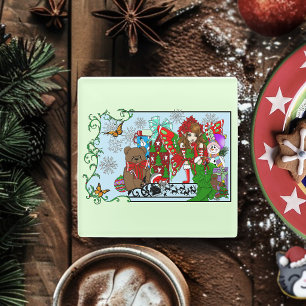 Dessous-de-verre En Verre Fée de Noël Green Toys Festive
